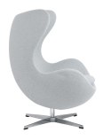 Fotel EGG CLASSIC szary melanż.17 - wełna, podstawa aluminiowa
