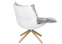 Fotel STAR szary - szara tkanina, podstawa drewnianam włókno szklane