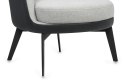 Fotel TORO szary melanż - tkanina, ekoskóra grafitowa