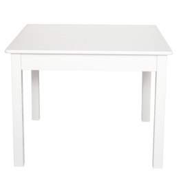 Biały kwadratowy stolik