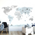 Naklejka na ścianę, mapa świata - eco