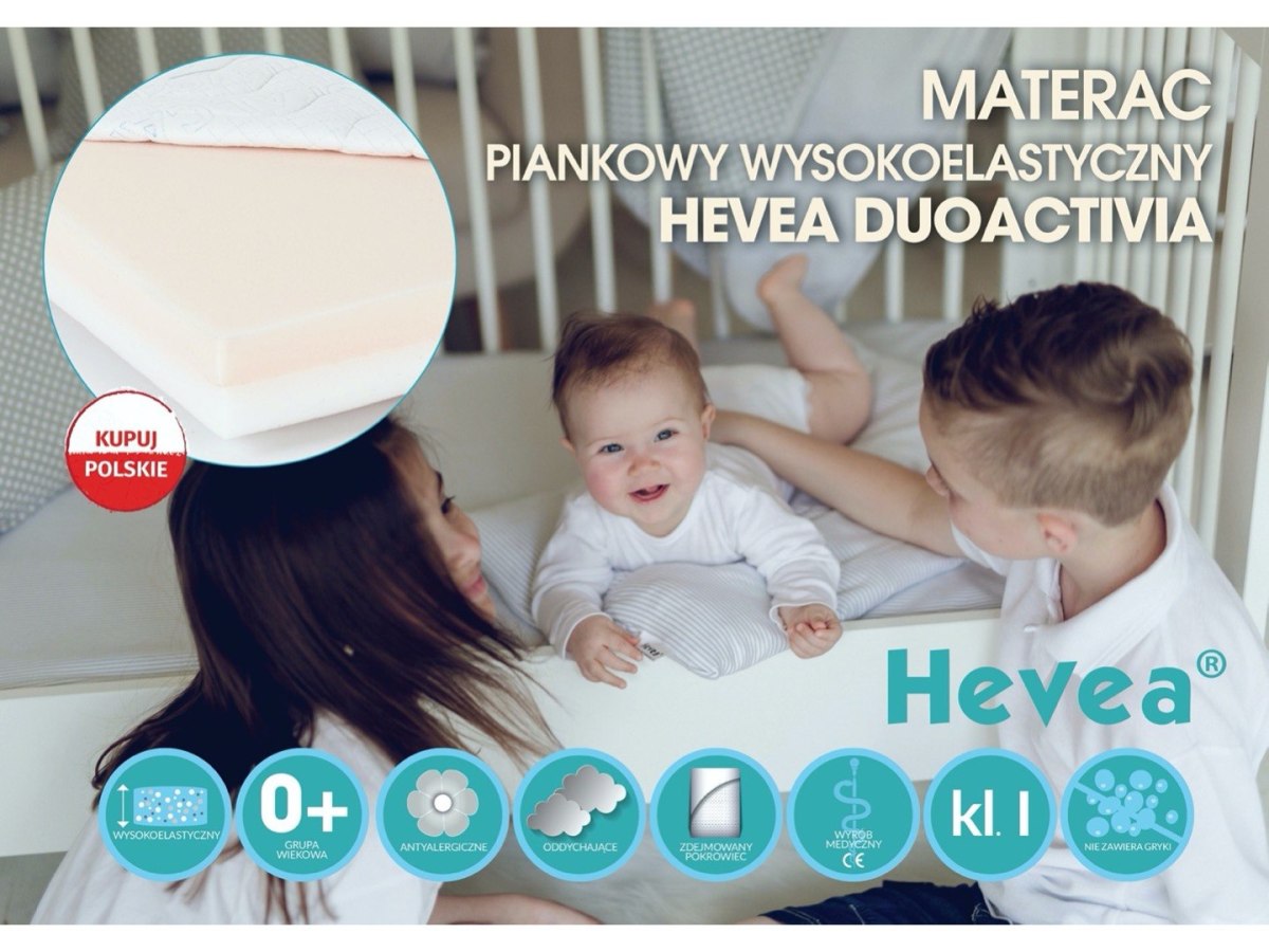 Materac piankowy Hevea Duo Activia 120x60 (Bamboo)
