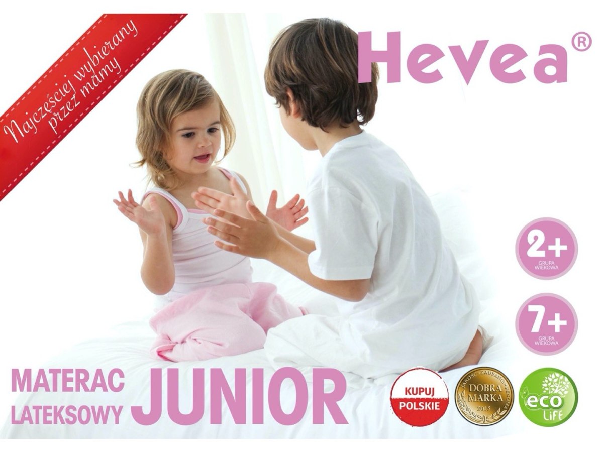 Materac lateksowy Hevea Junior 200x120 (Medica Szara)