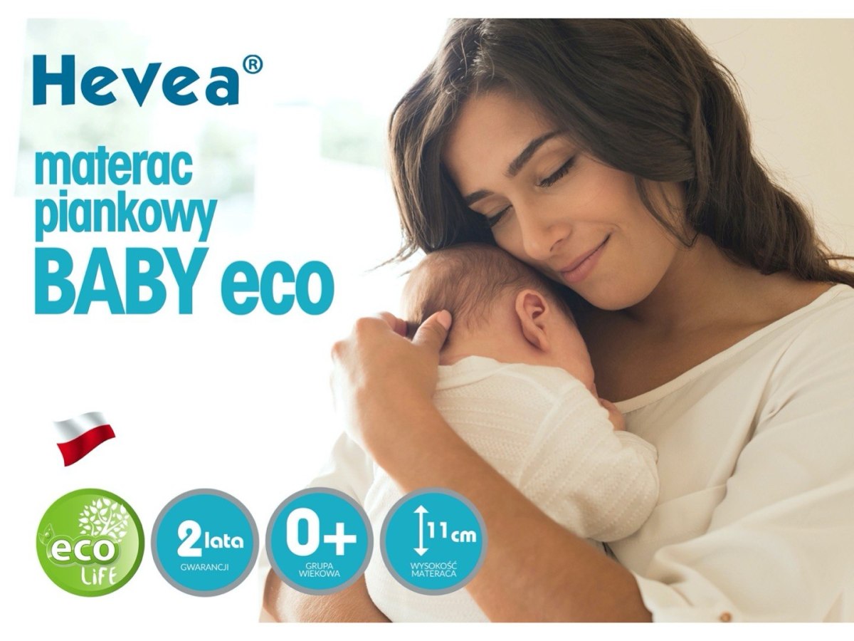 Materac piankowy Hevea Baby Eco 120x60 (Natural)