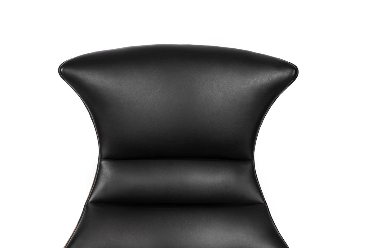 Fotel HOMMER z podnóżkiem czarny