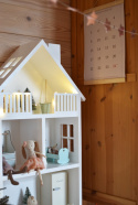 Duży drewniany regał - domek dla lalek z tarasem - różne kolory