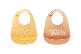 Pearhead Śliniak Silikonowy You're a Peach 2szt.