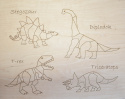 Półka na figurki dinozaurów z 2 szufladkami
