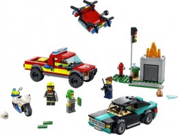 LEGO Klocki City 60319 Akcja strażacka i policyjny pościg