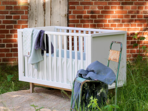 Łóżeczko 120x60 SCANDY white/natural legs Troll Nursery